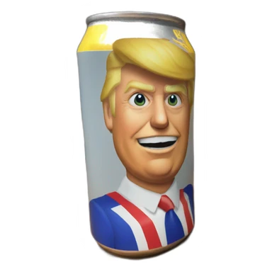 Donald trump avec une bière sticker