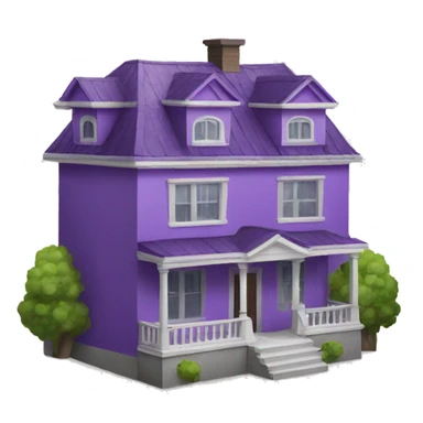 Purple villa building  sticker