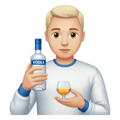 Russian with vodka sticker