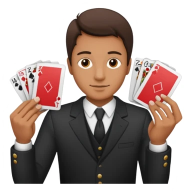 A Man holding 6 in one hand, 7 in the other Hand.  sticker