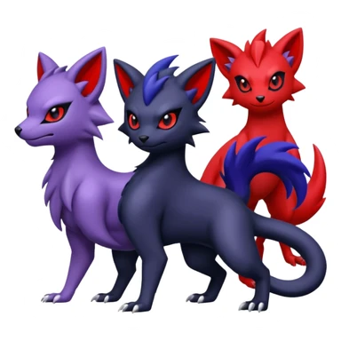 Zorua-Absol-Salandit-fusion sticker