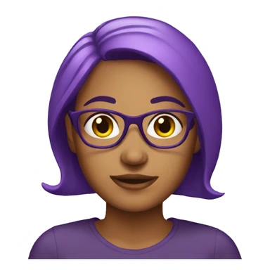 purple haired woman sticker