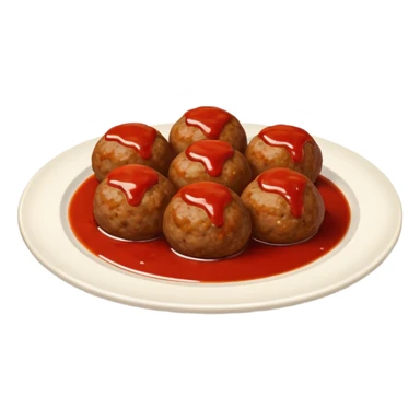 meatballs on plate sticker