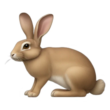 Lepus brachyurus lyoni (subspecies of Japanese hare) sticker