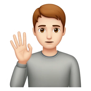 Person making no thanks gesture sticker