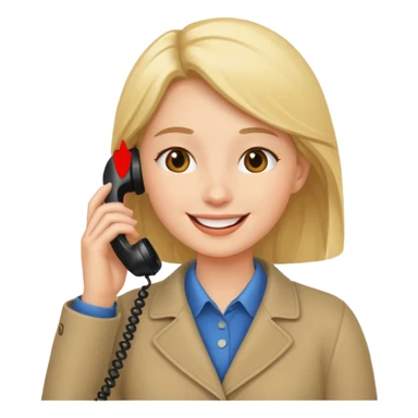 A person is calling on the phone sticker