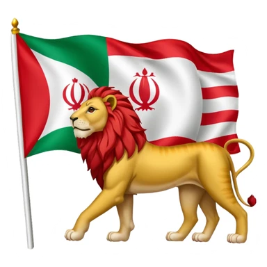 پرچم شیر و خورشید ایران رو بساز 🇮🇷🦁 sticker