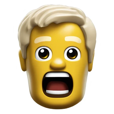shocked and scared lego man sticker