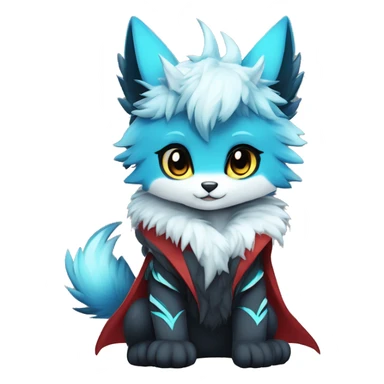 Anthro-Edgy-Contrast-Colors-Fantasy-Fur-Sona-Chibi-Shiny-Fakémon-Hybrid full body sticker