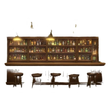 speakeasy bar with pretty lights  sticker