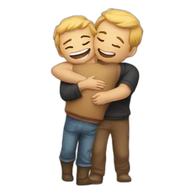Hug and kiss sticker