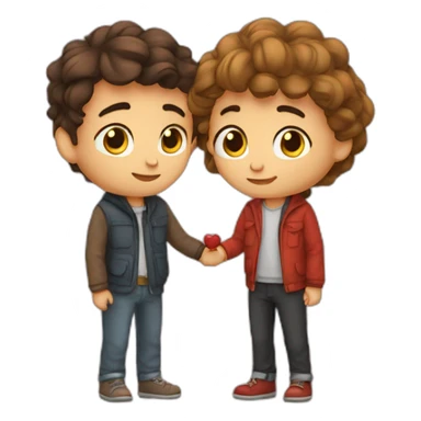 love between maffin and boy sticker