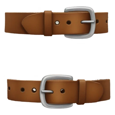a brown leather belt sticker