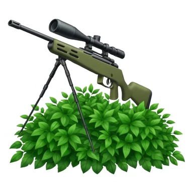long sniper in a big bush sticker