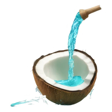 coconut  turquoise water pouring out sticker