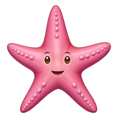 Un émoji étoile de mer rose sticker