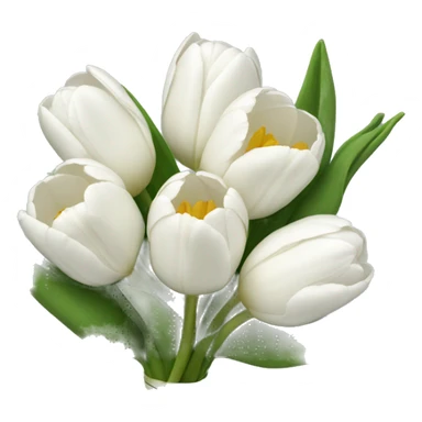 white tulip bouquet  sticker