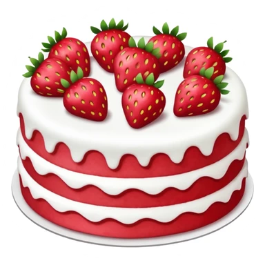 a strawberry cake sticker