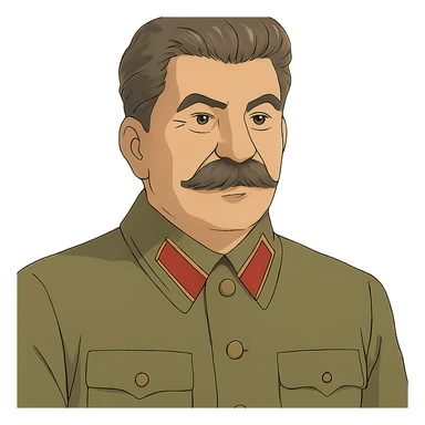 ghibli style portrait of Stalin sticker