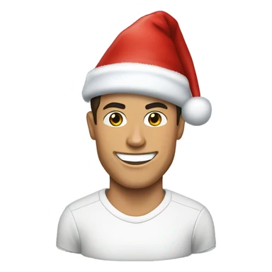 cristiano ronaldo with santa hat sticker
