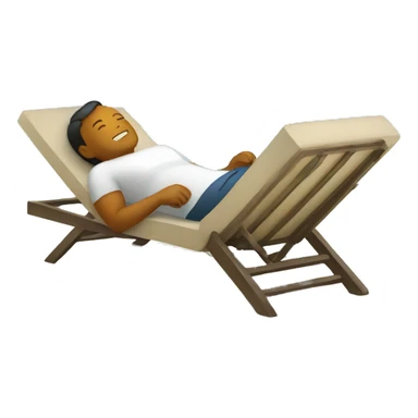 person on lounger sticker