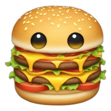 grufallo who eat a hamburger sticker