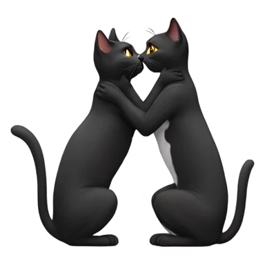 2 cats kissed sticker