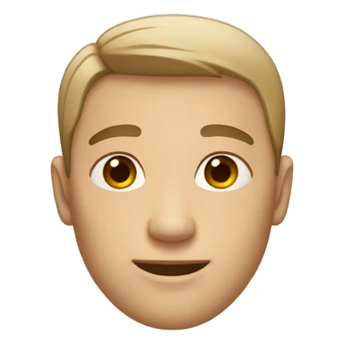 MEN with short hair and normal skin sticker