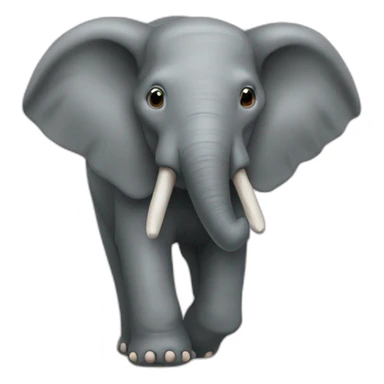 une marmote sur le dos d'un elephant sticker