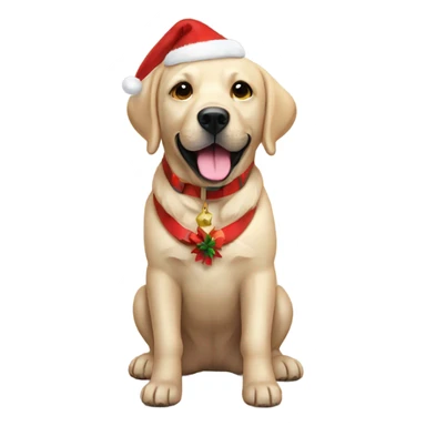 Merry Christmas Labrador sticker