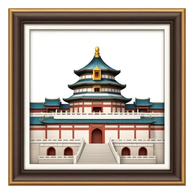 Cinematic Realistic Imperial City of Hu·∫ø Landmark Emoji, showcasing historic palaces and temples rendered with intricate textures and regal, soft lighting. sticker