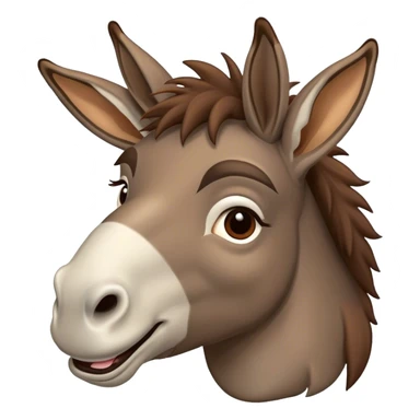 Smiling donkey with a puro in his mouth sticker