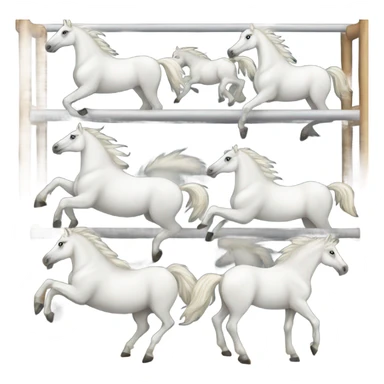 Horses white in the rack sticker