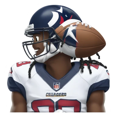 Texans ontop of Chargers sticker