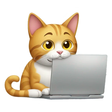 cat typing email sticker