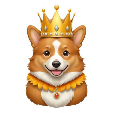 Corgi with crown sticker