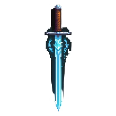 magical glowing sword with energy blade sticker