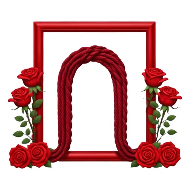 Imagine a red velvet rope .. with red and black bleeding roses in front of an entrance sticker