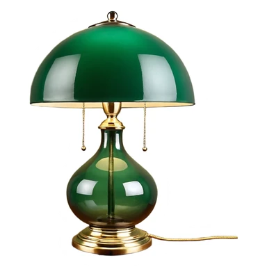 рабочий деревянный стол с зеленая подложка и зеленой лампой ссср вид сверху sticker