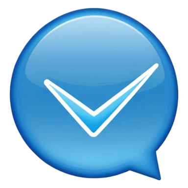 Blue tick mark sticker