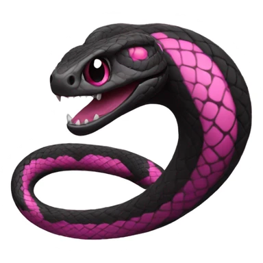 Black and pink gothic snake sticker