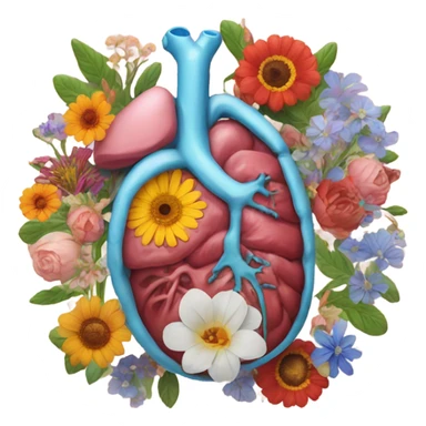 Anatomical with flowers sticker