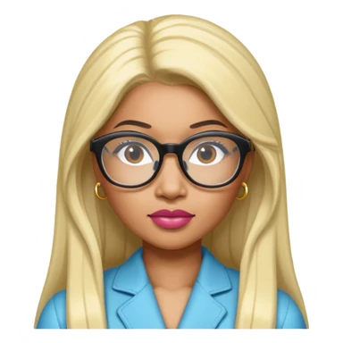 Rapper Nicki Minaj wear glasses sticker