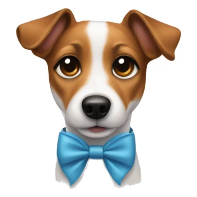 Jack russel wearing a bow  sticker