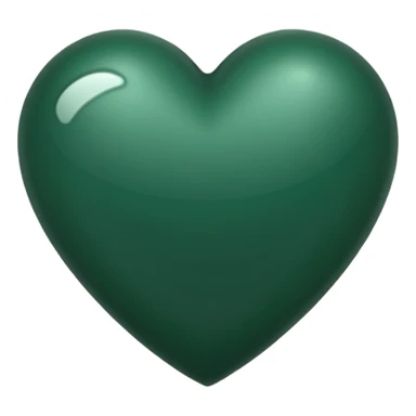 Dark green heart emoji sticker