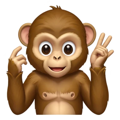 Monkey flipping off the camera sticker