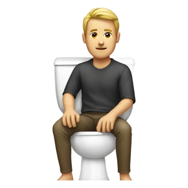 Man sitting on a toilet sticker