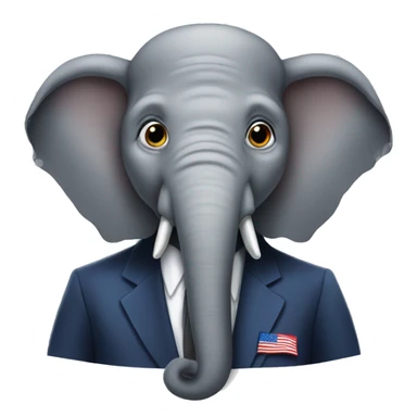 Elephant that is the president  sticker