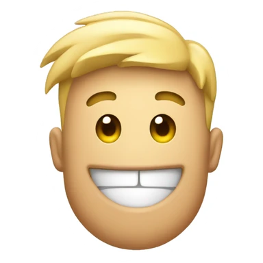 cringe face but smiling and showing thumbs up sticker