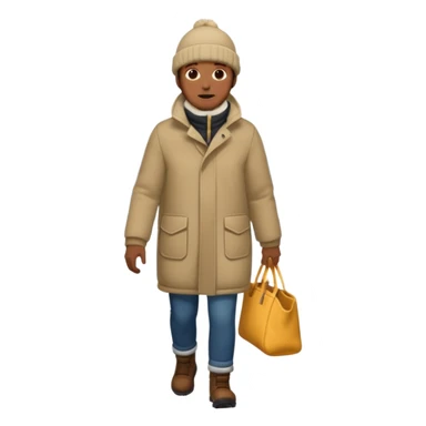 hombre caminando abrigado sticker